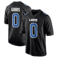 Custom #0 Black DET Football Shirt Top