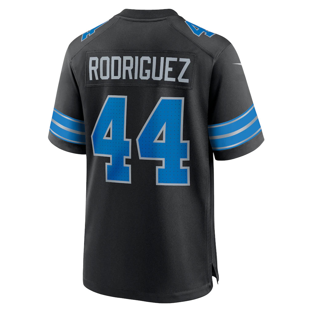 Custom #44 Black DET Football Shirt Top