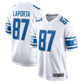 Custom #87 White DET Football Shirt Top