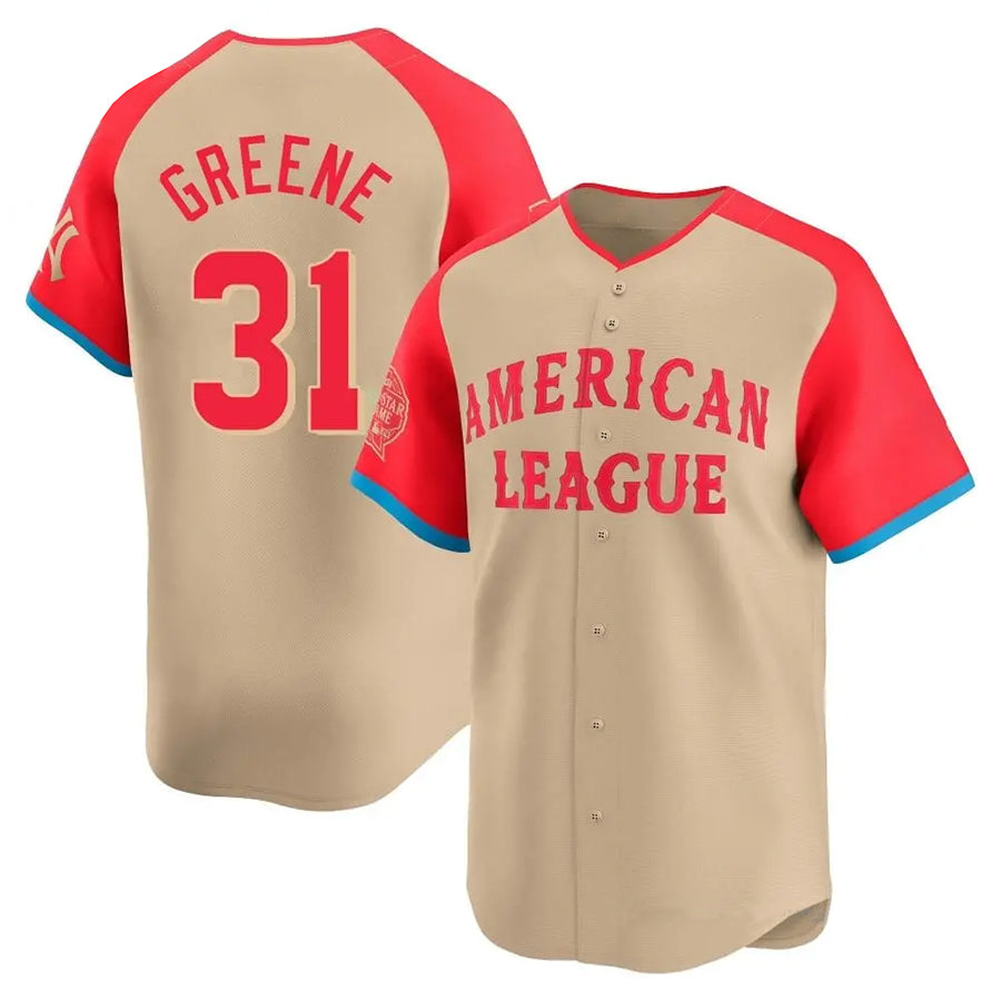 Custom #31 Cream All Star DET Baseball Shirt Top