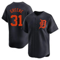 D.Tigers #31 Riley Greene Player Navy Limited Baseball Jerseys