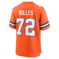D.Broncos #72 Garrett Bolles Orange Mile High Collection 1977 Throwback Player Game Football Jerseys