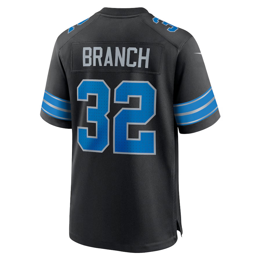 D.Lions #32 Brian Branch Player Black Home Game Football Jerseys