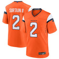 Custom #2 Orange DEN Football Shirt Top