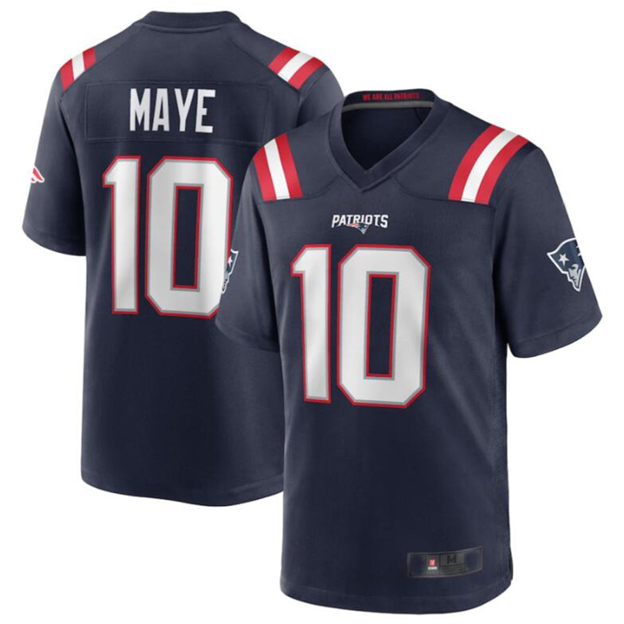 Custom #10 Navy NE Football Shirt Top