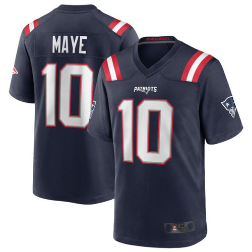 #10 Drake Maye Player NE.Patriots Navy Game Football Jerseys