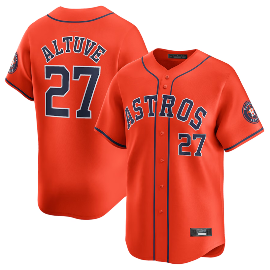 Custom #27 Orange HOU Baseball Shirt Top
