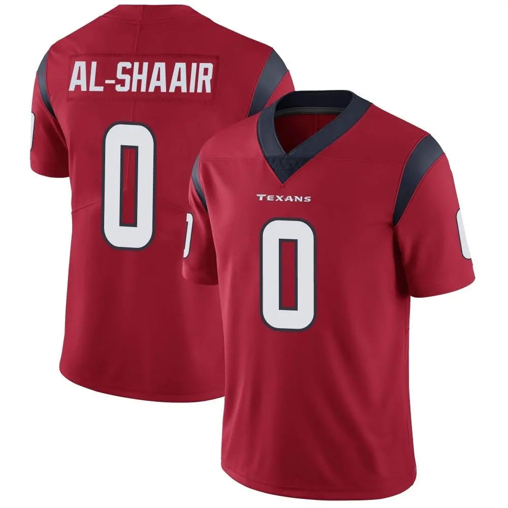 Custom #0 Red HOU Football Shirt Top