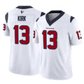 Custom #13 White HOU Football Shirt Top
