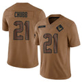 H.Texans #21 Nick Chubb Player Brown Salute To Service Limited Football Jerseys