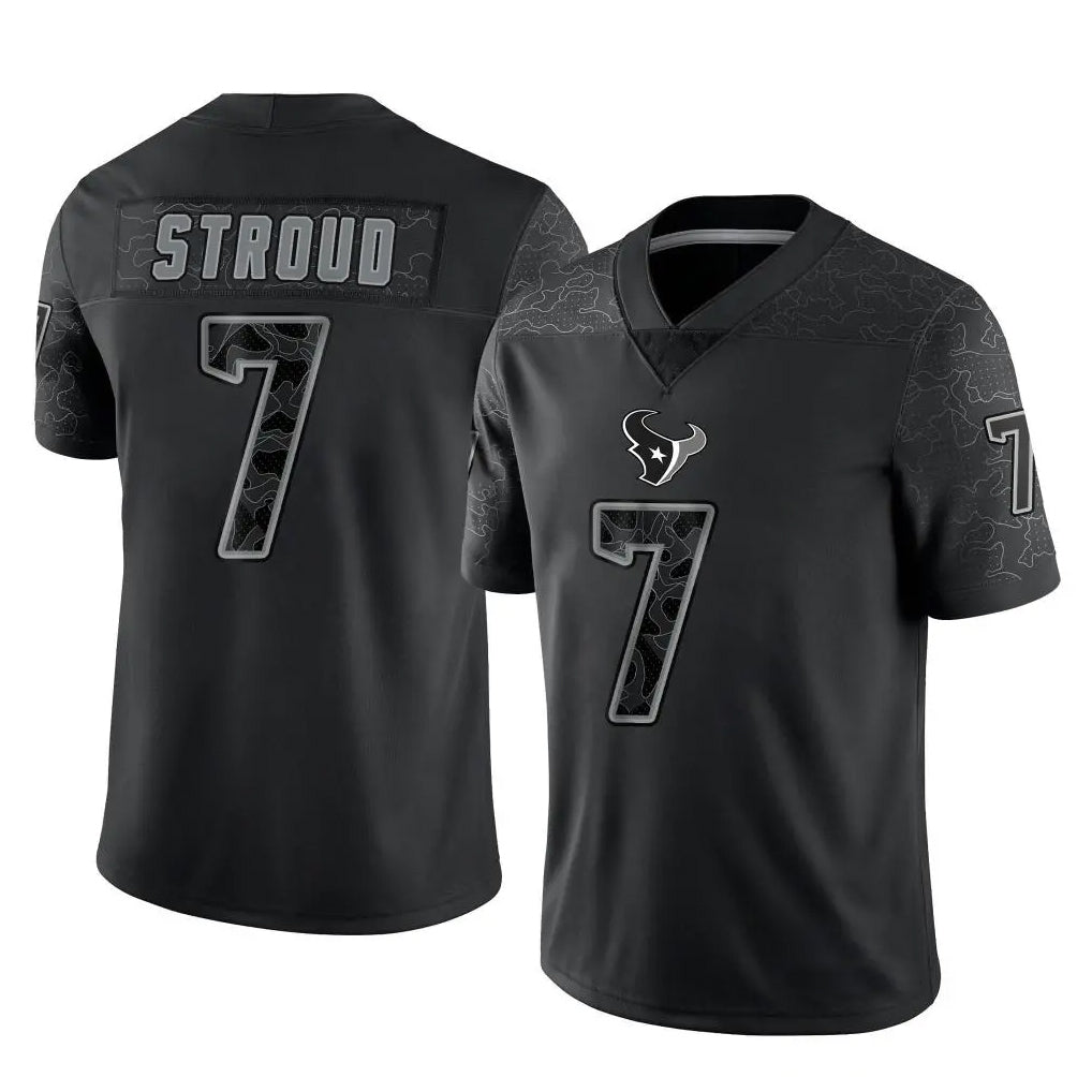 Custom #7 Brown HOU Football Shirt Top