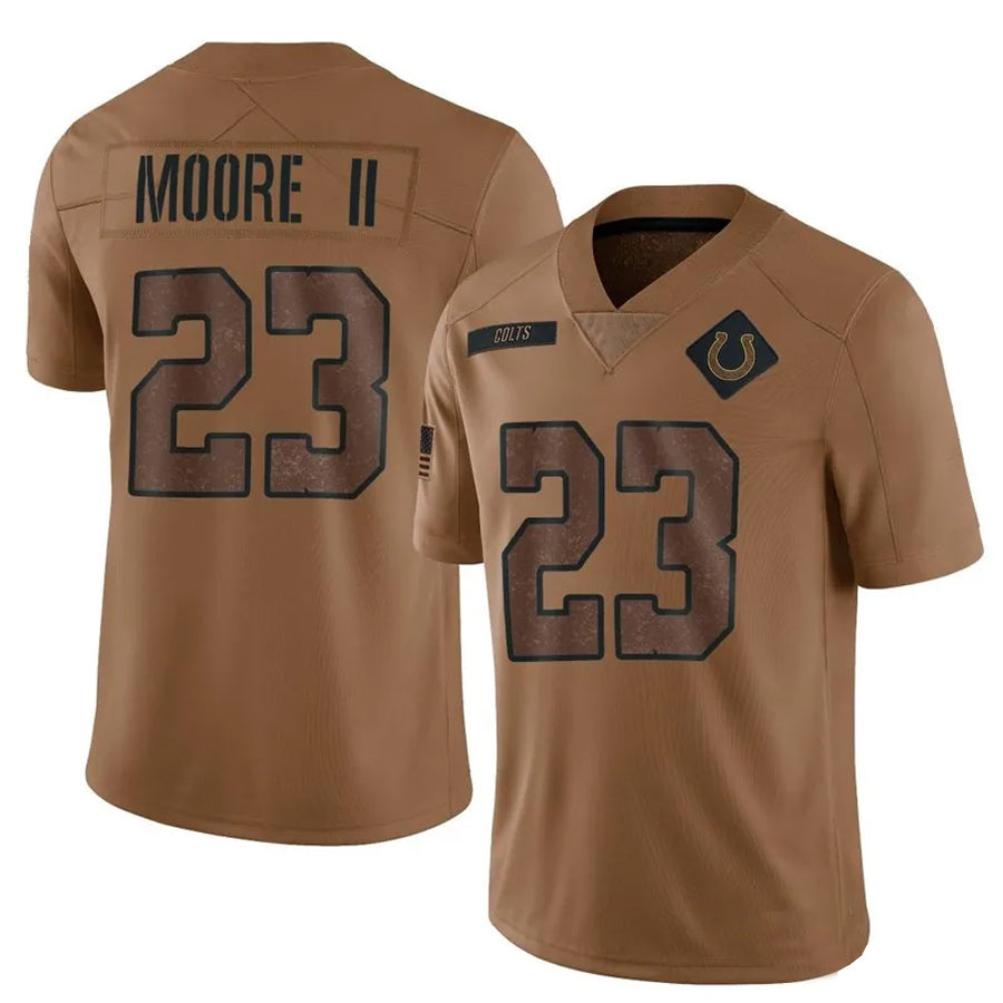 Custom #23 Brown IND Football Shirt Top