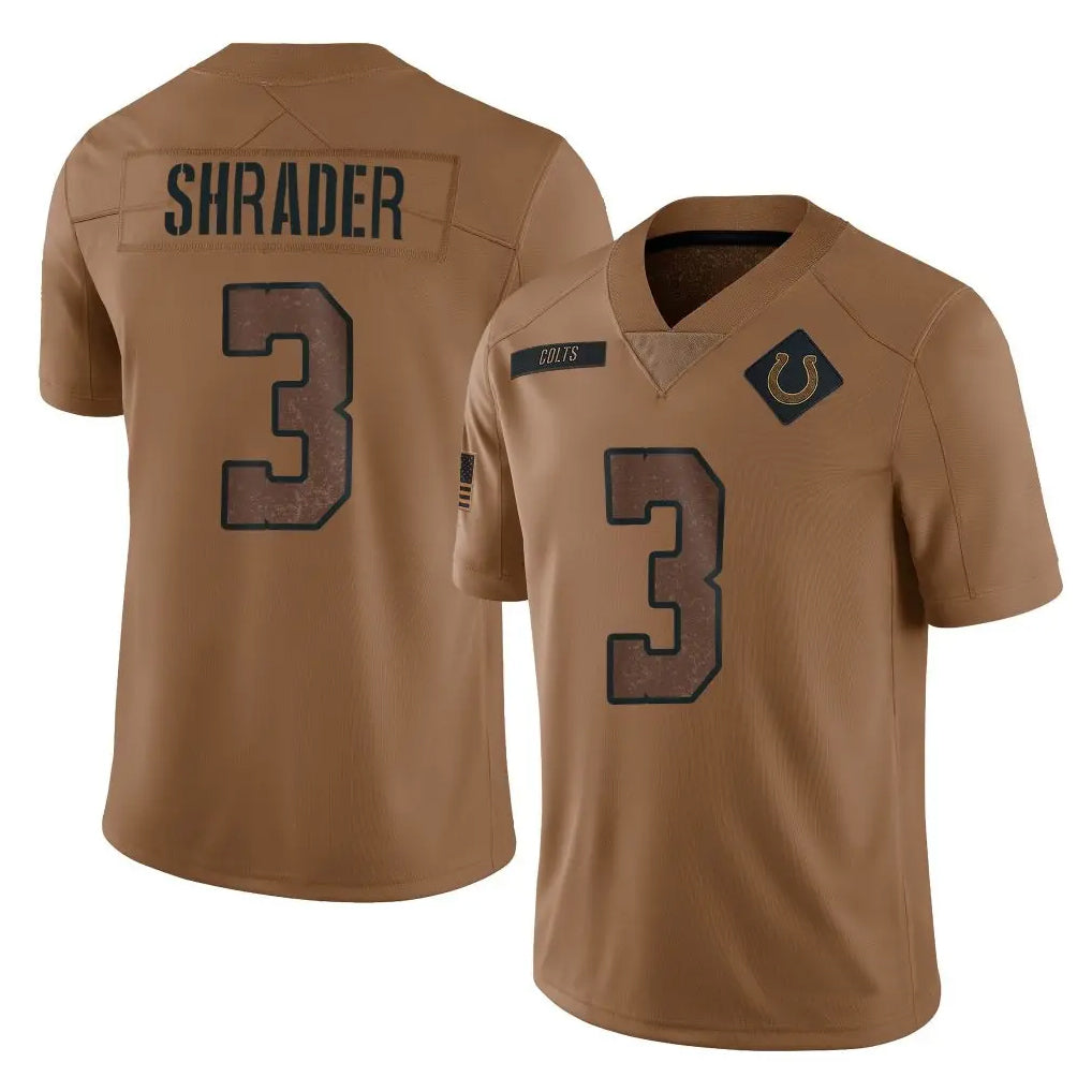 Custom #3 Brown IND Football Shirt Top