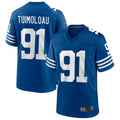 Custom #91 Royal IND Football Shirt Top