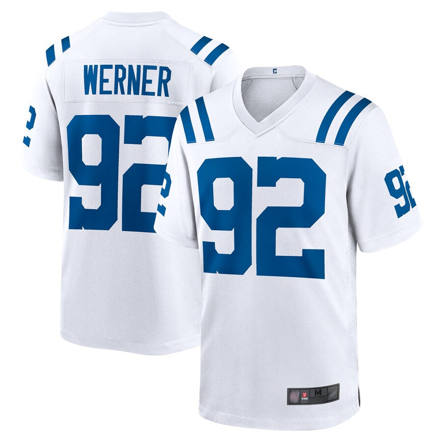 Custom #92 White IND Football Shirt Top