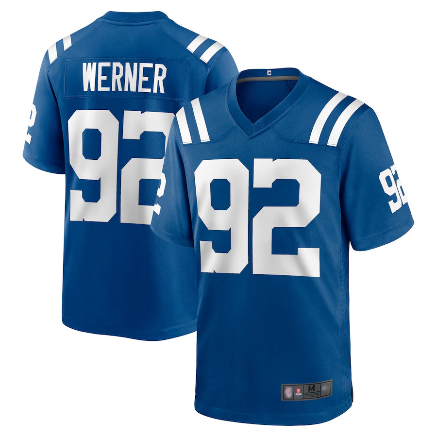 Custom #92 White IND Football Shirt Top