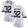 Custom #32 White JAX Football Shirt Top
