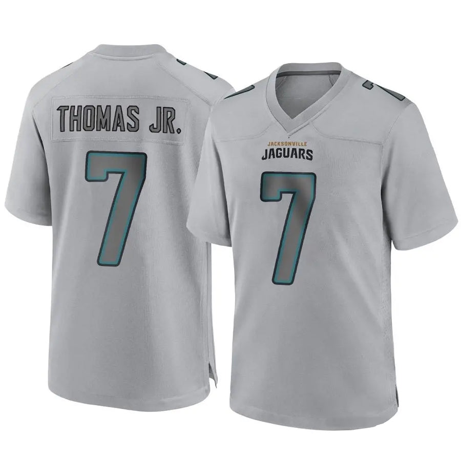 Custom #7 Gray JAX Football Shirt Top