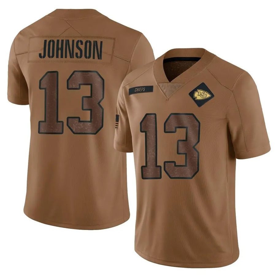 Custom #13 Brown KC Football Shirt Top