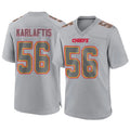 Custom #56 Gray KC Football Shirt Top
