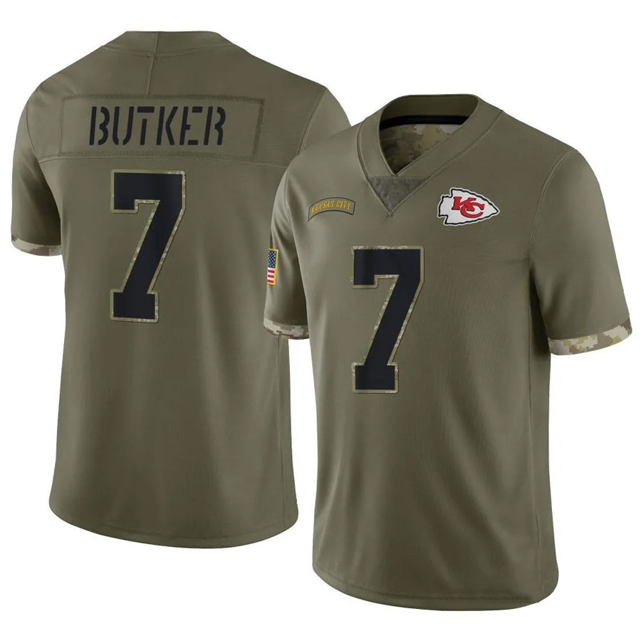 Custom #7 Olive KC Football Shirt Top