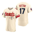 LA.Angels #17 Shohei Ohtani Player Cream Stitched City Connect Elite Baseball Jerseys