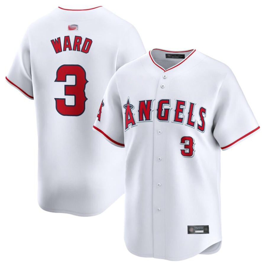 Custom #3 White LAA Baseball Shirt Top