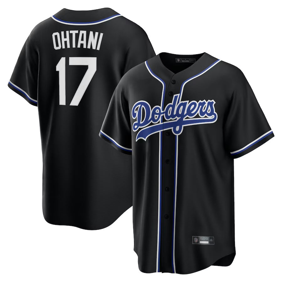 Custom #17 Black LAD Baseball Shirt Top