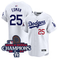 LA.Dodgers #25 Tommy Edman Player White Home Limited World Series Champions Baseball Jerseys