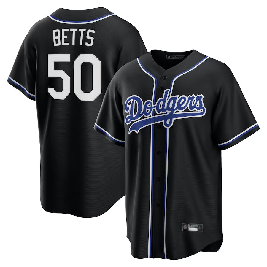Custom #50 Black LAD Baseball Shirt Top