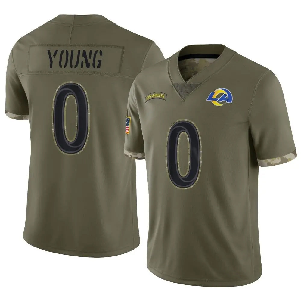 Custom #0 Olive LAR Football Shirt Top