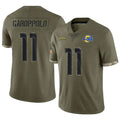 Custom #11 Olive LAR Football Shirt Top