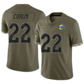 Custom #22 Olive LAR Football Shirt Top