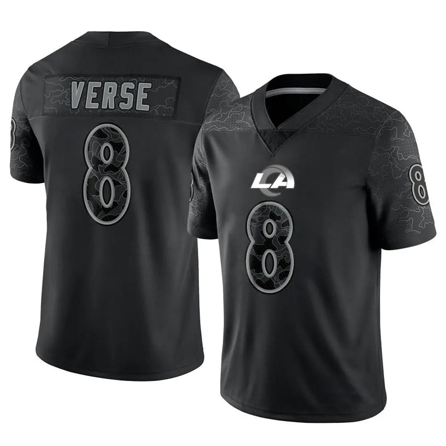 Custom #8 Black LAR Football Shirt Top