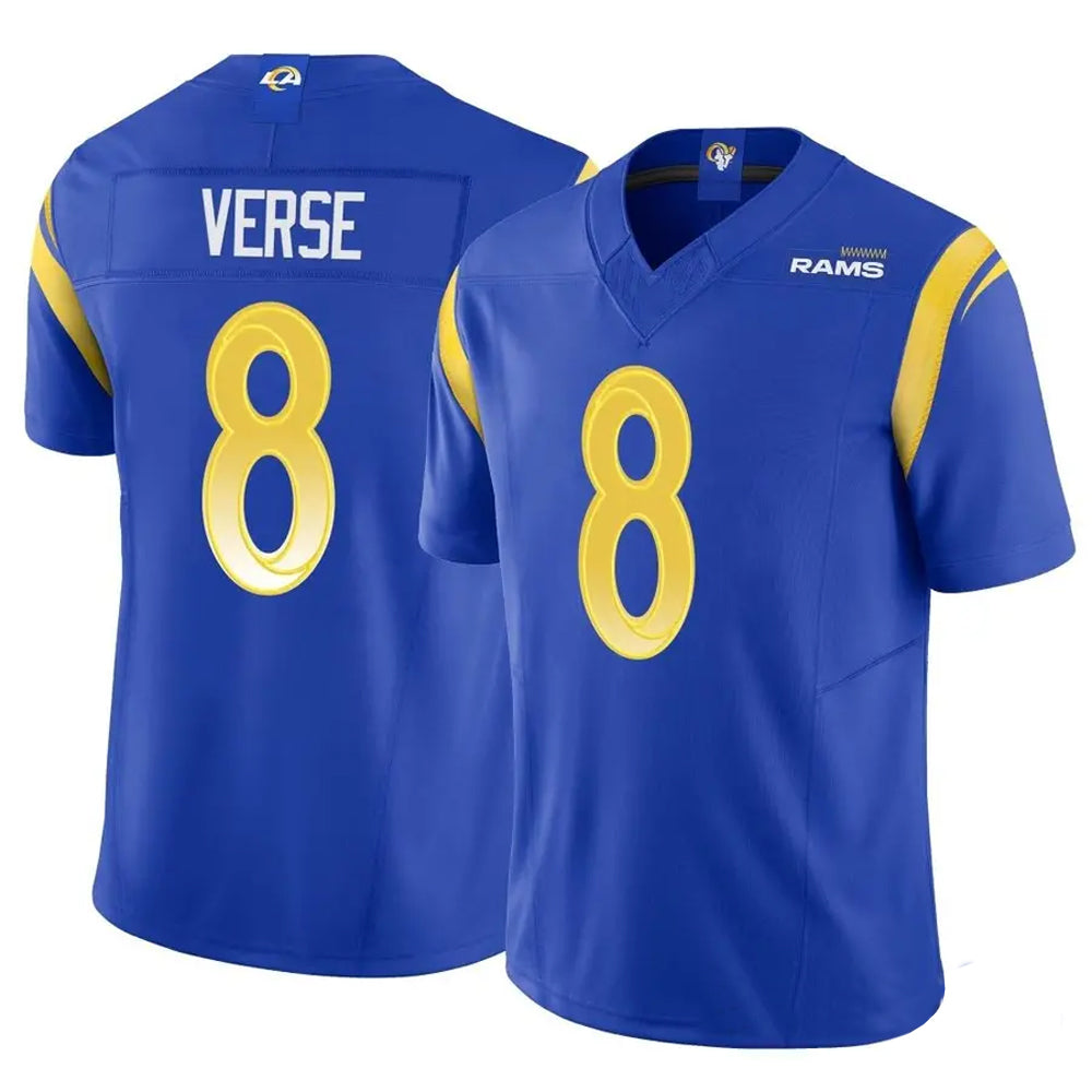 LA.Rams #8 Jared Verse Player Royal Vapor F.U.S.E. Limited Football Jerseys