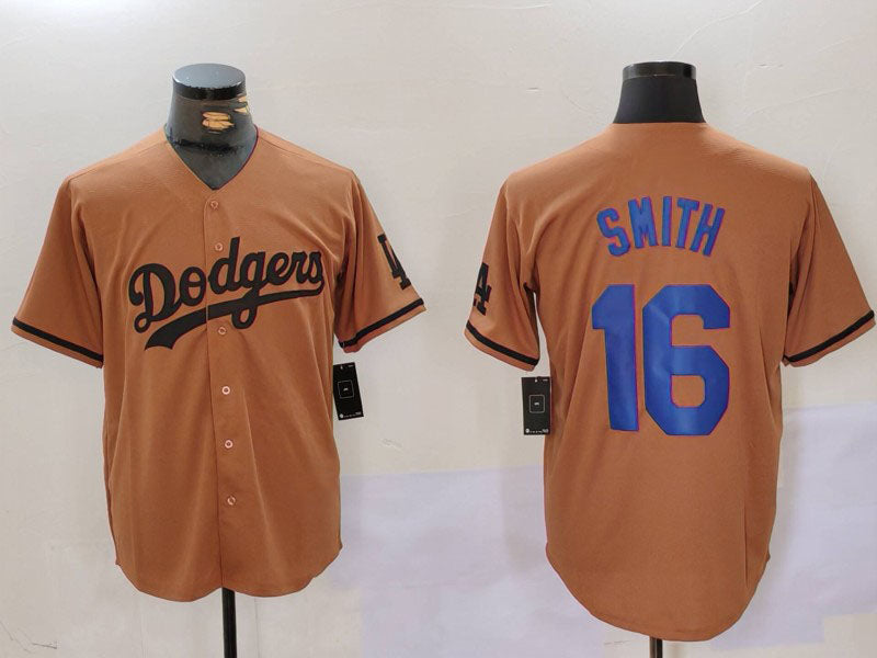 LA.Dodgers #16 Will Smith Player Game Jersey Olive Cool Base Limited Stitched  Baseball Jerseys