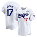 Custom #17 White LAD Baseball Shirt Top