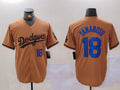 LA.Dodgers #18 Yoshinobu Yamamoto Olive Cool Base Limited Stitched Baseball Jerseys Player Jersey