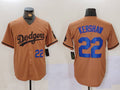 LA.Dodgers #22 Clayton Kershaw Player Jersey Olive Cool Base Limited Stitched Baseball Jerseys