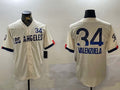 LA.Dodgers #34 Fernando Valenzuela Player Authentic Collection Stitched Baseball Jerseys