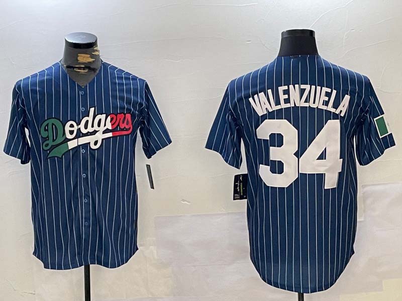 Custom #34 Blue LAD Baseball Shirt Top
