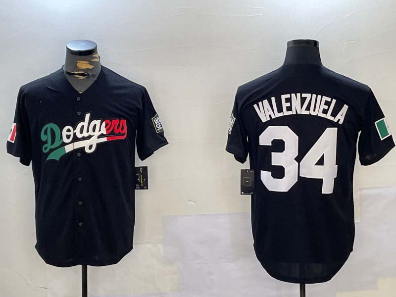 Custom #34 Black LAD Baseball Shirt Top