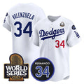 Custom #34 White LAD Baseball Shirt Top