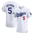 LA.Dodgers #5 Freddie Freeman White World Series Champions Home Elite Player Stitched Baseball Jersey