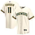 Custom #11 Cream MIL Baseball Shirt Top