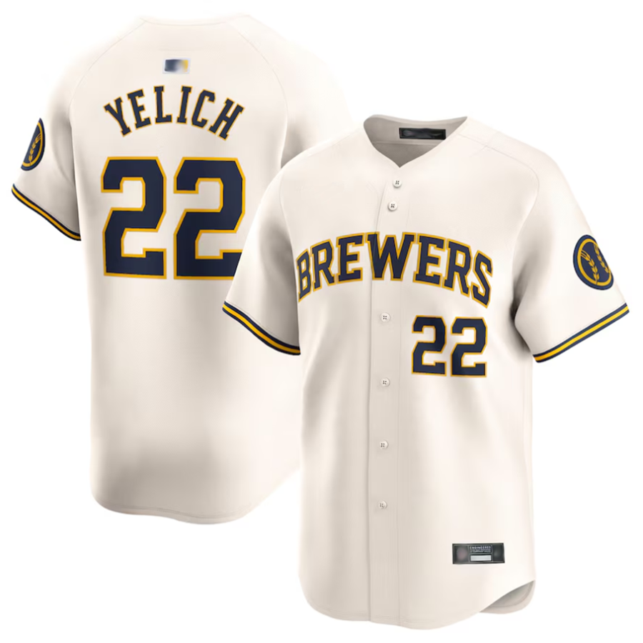 Custom #22 Cream MIL Baseball Shirt Top
