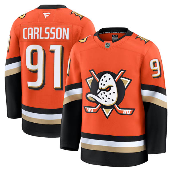 Leo Carlsson Anaheim Ducks 2025 Premium Jersey - Orange