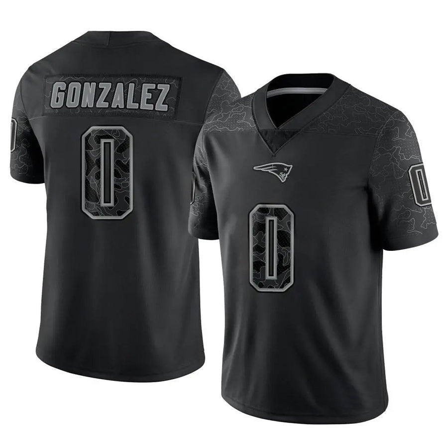 Custom #0 Black NE Football Shirt Top