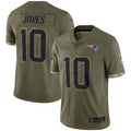 Custom #10 Olive NE Football Shirt Top