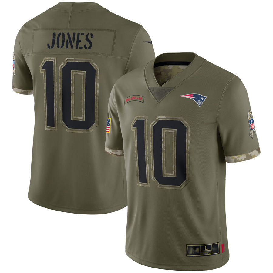 Custom #10 Olive NE Football Shirt Top